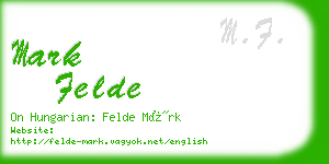 mark felde business card